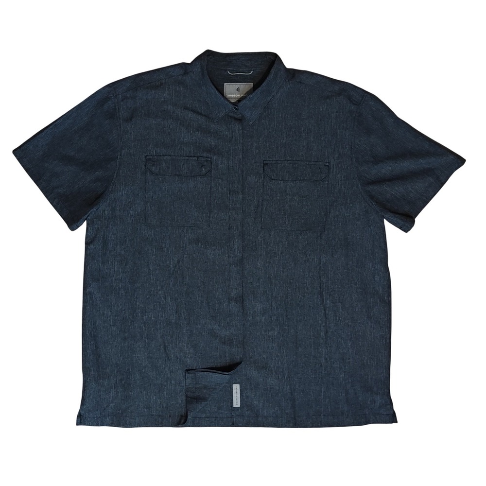 Royal Robbins Sonoran Desert Mens XXL Blue Short Sleeve Button Down Shirt XXL